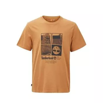 Timberland Af Tfo Ss Photographic Print Fashion Simple Versatile Short Sleeve T-Shirt Men Tops Wheat A29C5-P47 M
