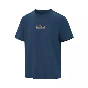 Timberland American Vintage Logo Casual Breathable Short Sleeve T-Shirt Men T-Shirts Deep-Indigo A6AAU-288 S