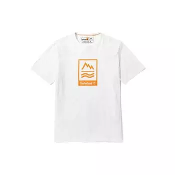 Timberland Casual Breathable Sports Short Sleeve Printed Crew Neck T-Shirt American Vintage Men Tops White A61NW-100 M