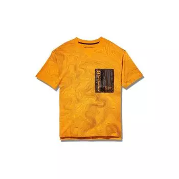 Timberland Ecoriginal Ek+ Pocket Tee Printed Loose Round Neck Short Sleeve T Shirt Men Tops Deep-Cheese A2CFY-AR8 L