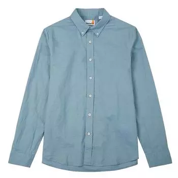 Timberland Fashion Solid Color Button Outdoor Long Sleeve Shirt Men shirts Light-Blue A24WR-758 L