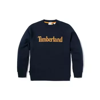 Timberland Флисовая толстовка с круглым вырезом, мужские топы, темно-сапфирово-синий A2JSV-433 S