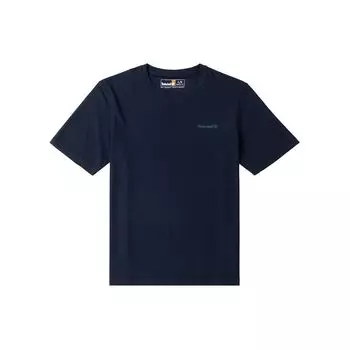 Timberland Футболка мужская однотонная свободная с круглым вырезом и коротким рукавом для активного отдыха на работе, черная A2QB7-433 S