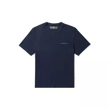 Timberland Футболка мужская повседневная, мягкая, дышащая, быстросохнущая, с круглым вырезом и коротким рукавом, темно-синего цвета A4215-433 XL