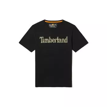 Timberland Футболка мужская повседневная спортивная с принтом и коротким рукавом из дышащего материала, черная A2593-001 XXL