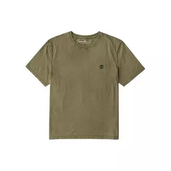 Timberland Футболка мужская с коротким рукавом и сплошным логотипом, повседневная, дышащая, цвет Cassel-Green A2PW3-590 XS