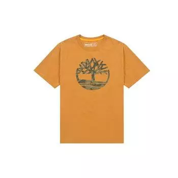 Timberland Футболка с коротким рукавом и круглым вырезом с узором «Фейерверк», мужская, пшеничного цвета A6DVK-P47 S