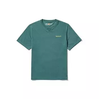 Timberland Футболка с коротким рукавом и защитой от ультрафиолета, быстросохнущая, мужская, сине-зеленая A5YZ7-CL6 S