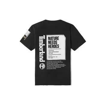 Timberland Футболка с коротким рукавом с принтом Earthkeeper Series, мужские топы, черная A2B51001 S