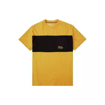 Timberland Футболка с круглым вырезом и коротким рукавом Color Block, мужские топы, желтые A2EKW-311 L