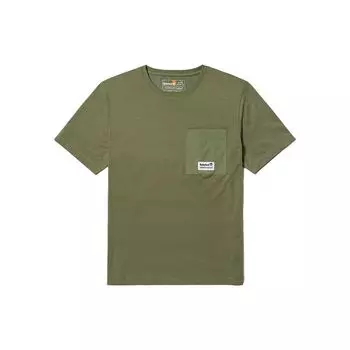 Timberland Футболка с круглым вырезом и коротким рукавом с логотипом, мужская, цвет Cassel-Green A6RFD-590 S