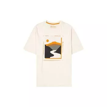 Timberland Футболка с круглым вырезом и принтом, быстросохнущая, мужская, цвет дымчато-белый A2CG8-V04 M
