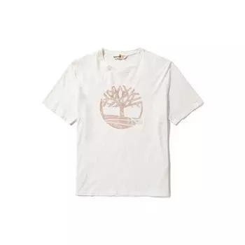 Timberland Футболка с круглым вырезом и принтом в виде дерева, повседневная, дышащая, с коротким рукавом, для мужчин, A42RF-CR3 XL