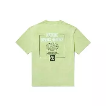 Timberland Графический принт Американский Винтаж Свободный Повседневный Круглый вырез Короткий рукав Футболка Мужские Топы Ярко-Зеленый A24RQ-322 L