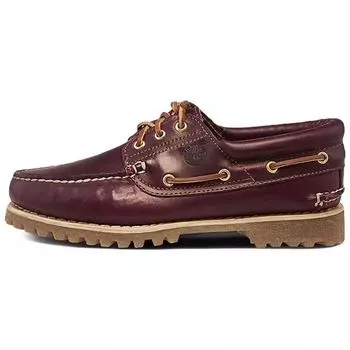 Timberland Кожа коровья кожа ручной работы повседневные нескользящие прочные низкие кроссовки мужские кроссовки темно-красные 50009 43