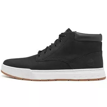Timberland Кожаные кроссовки среднего размера со шнуровкой и круглым носком, нескользящие, прочные, мужские кроссовки черного цвета A5PSGW 41.5