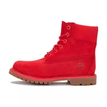 Timberland Кожаные прочные амортизирующие удобные универсальные водонепроницаемые короткие уличные ботинки женские красные A2R6B 38.5