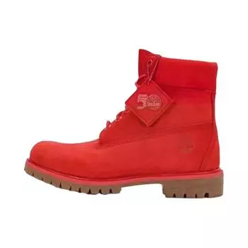 Timberland Кожаные удобные короткие ботинки 50-й годовщины специальной серии, мужские ботинки красного цвета A5VEW 41