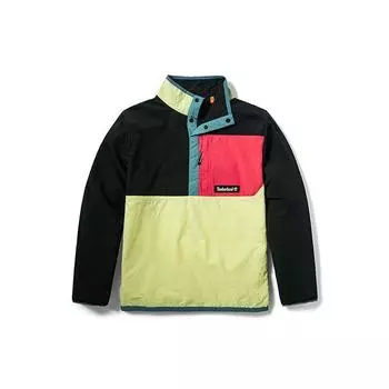 Timberland Куртка с воротником-стойкой и полумолнией Color Block, мужские куртки, цвет черный, желтый A2D4S-BN3 M