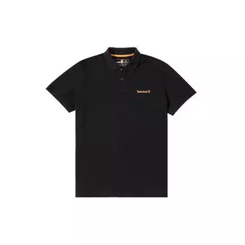 Timberland Logo Letter Print Sports Casual Short Sleeve Polo Shirt Men Polo Shirts Black A5PGC-001 XS
