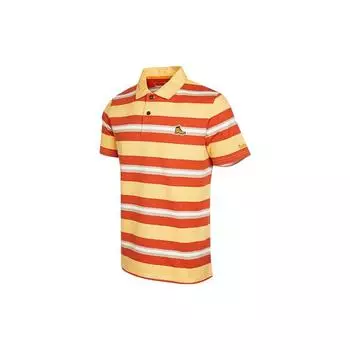 Timberland Logo Striped Decorative Button Polo Shirt Men tops Yellow Multicolor A61RD-CM6 S