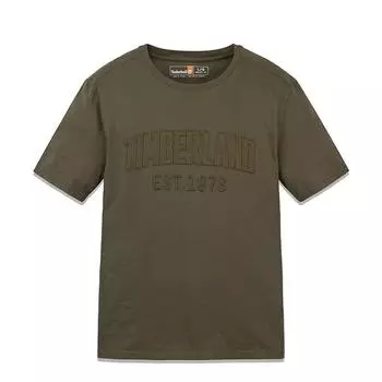 Timberland Мужская футболка с коротким рукавом, летняя, удобная, повседневная, дышащая, с принтом, топы, армейско-зеленый A6QVVA58 XS