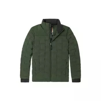 Timberland Мужская куртка-пуховик с длинным рукавом и принтом в виде буквы, на молнии, однотонная, с воротником-стойкой, свободного кроя, зеленая A2G9P-U31 M