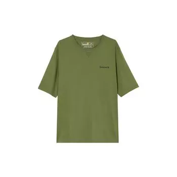 Timberland Однотонная футболка с защитой от ультрафиолета, дышащая, с круглым вырезом и коротким рукавом, мужская, цвет авокадо-зеленый A68RS-V46 XL
