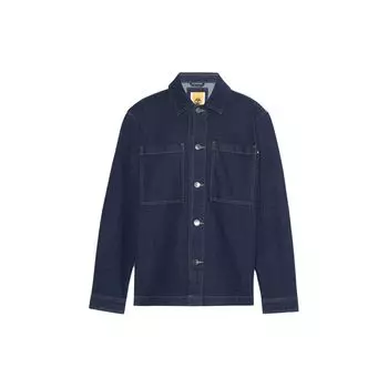 Timberland Однотонная повседневная джинсовая куртка с карманами и лацканами, мужские куртки чернильно-синего цвета A5Q86-H87 XXL