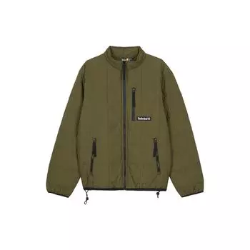 Timberland Однотонная повседневная хлопковая куртка с воротником-молнией и длинным рукавом, мужская куртка зеленого цвета A26ZF-302 L