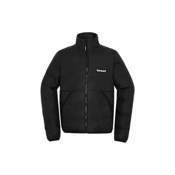 Timberland Однотонная повседневная куртка-пуховик с принтом и воротником-стойкой, зимняя мужская куртка черного цвета A5Z21-001 S