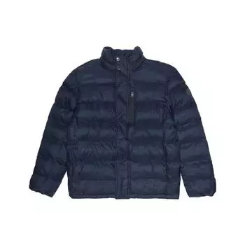 Timberland Однотонная повседневная теплая хлопковая куртка на молнии для мужчин, синяя A2EPB-433 XL
