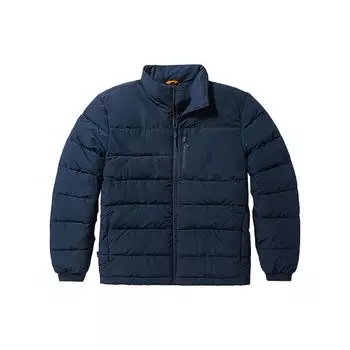 Timberland Однотонная повседневная теплая куртка из хлопка с воротником-стойкой, мужские куртки темно-синего цвета A69S9-433 M