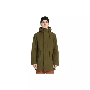 Timberland Однотонная повседневная водонепроницаемая парка с капюшоном на весну и осень, мужская верхняя одежда, темно-оливково-зеленый цвет A6FYH-302 L
