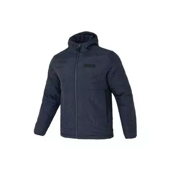 Timberland Однотонная ветрозащитная теплая двусторонняя флисовая куртка с капюшоном с логотипом для мужчин, темно-синий цвет A2JC8-433 S