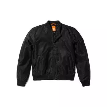 Timberland Однотонная водонепроницаемая бейсбольная куртка с воротником из хлопка для женщин, черные A5WR9-001 L