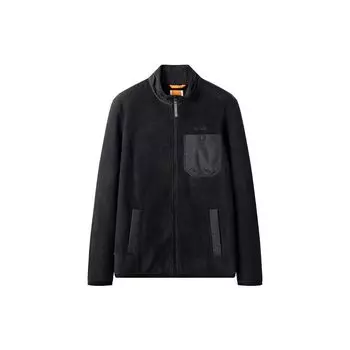 Timberland Однотонная вязаная куртка с воротником-стойкой, мужские куртки, черная A6NZ1-001 L