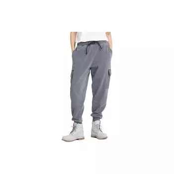 Повседневные рабочие брюки Timberland Solid Color Patchwork Multi-Pocket с завязками на манжетах, унисекс, черные A6JT5-001 S