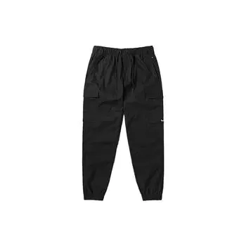Timberland Однотонные повседневные зауженные трикотажные спортивные брюки на шнуровке для мужчин, черные A6JFH-001 L