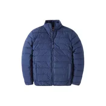 Timberland Однотонный уличный повседневный пуховик на молнии с воротником-стойкой и длинными рукавами, мужская верхняя одежда, темно-сапфирово-синий A1NDQ-433 XS