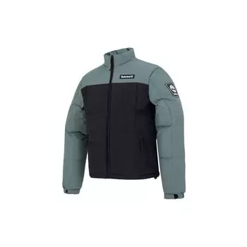 Timberland Outdoor Archive Пуховик Цветные блоки Спортивная повседневная куртка-пуховик с воротником-стойкой Зимняя мужская куртка Зеленая A5VED-DA9 XL