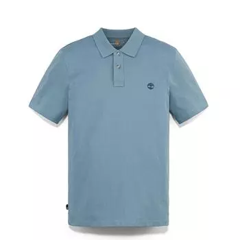 Timberland Outdoor Casual Loose Breathable Short Sleeve Polo Shirt Men tops Bright-Steel-Blue A63YQ758 S