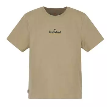 Timberland Outdoor Casual Printed Breathable Short Sleeve T-Shirt Men Tops Licorice-Yellow A6AAU-DH4 M