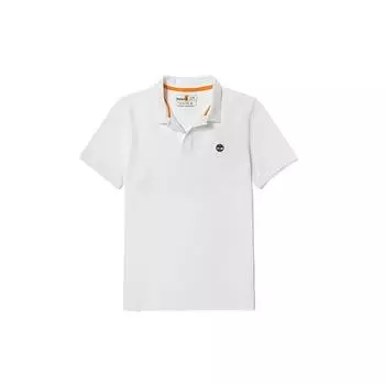 Timberland Outdoor Casual Solid Color Short Sleeve Polo Shirt Men tops White A62T5-100 L