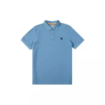 Timberland Outdoor Casual Solid Color Short Sleeve Polo Shirt Men tops Sky-Blue A62T5-DJ5 S