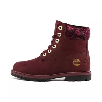 Timberland Outdoor Casual Waterproof Durable Short Boots Women boots Burgundy A5M6G 35.5