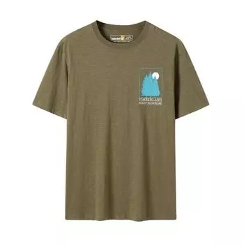 Timberland Outdoor Crew Neck Pullover Short Sleeve T-Shirt Unisex T-Shirts Green A2KB6-A58 L