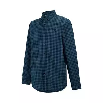 Timberland Poplin Gingham Comfortable Versatile Sports Skin-Friendly Long Sleeve Shirt Men shirts Blue A691K-B68 XXL