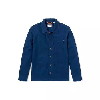 Timberland Повседневная дышащая однотонная рубашка с длинным рукавом и карманом Мужские рубашки Deep-Indigo A62E9-288 S
