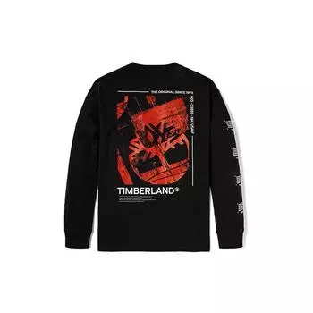Timberland Повседневная дышащая свободная футболка с круглым вырезом и длинным рукавом для мужчин, черные A22D7-001 XXL